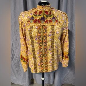 *MAEVE ANTHROPOLOGY Embroidered Blouse